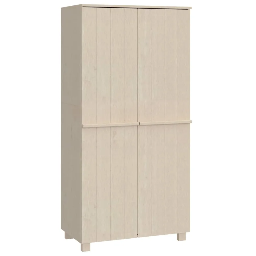 Garde-robe HAMAR Marron miel 89x50x180 cm Bois massif de pin - 2