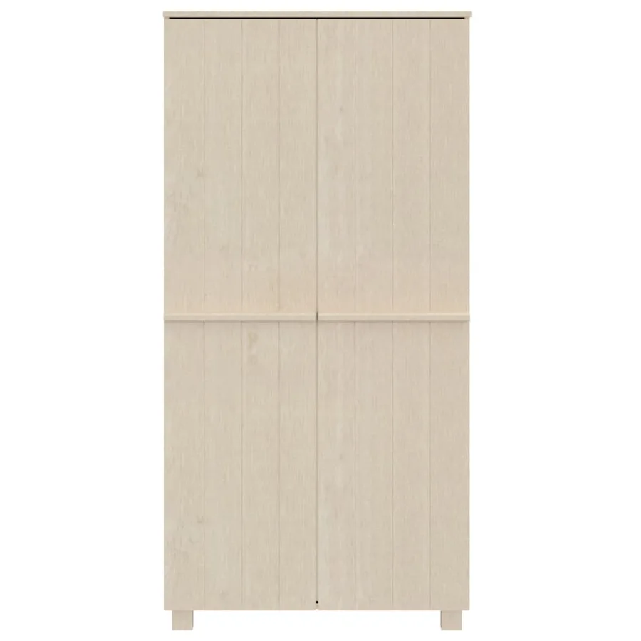Garde-robe HAMAR Marron miel 89x50x180 cm Bois massif de pin - 3