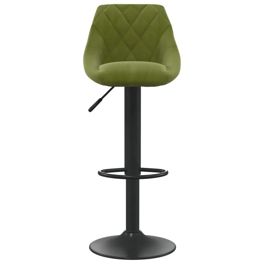 Tabourets de bar lot de 2 vert clair velours - 4