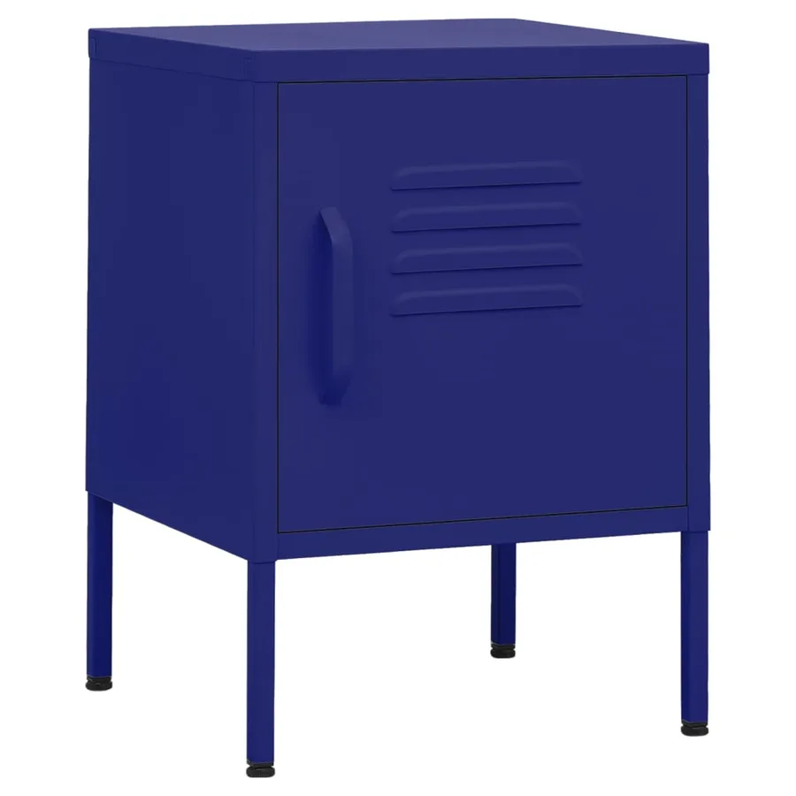 Table de chevet Bleu marine 35x35x51 cm Acier - 2