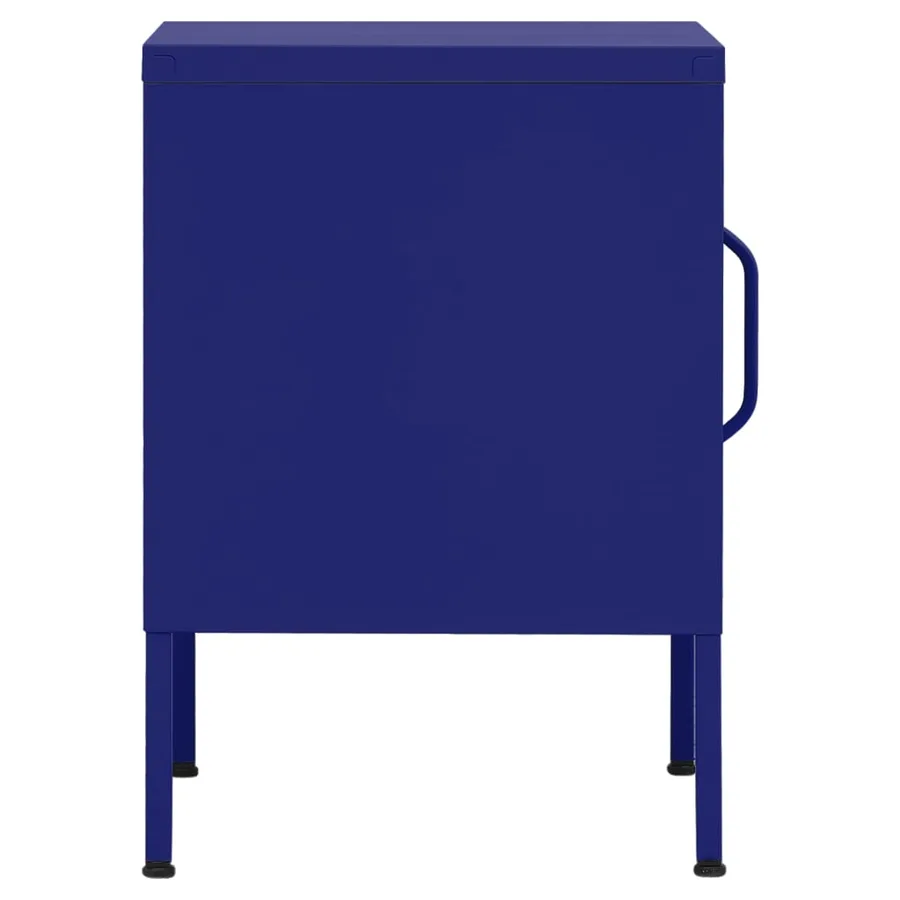 Table de chevet Bleu marine 35x35x51 cm Acier - 6