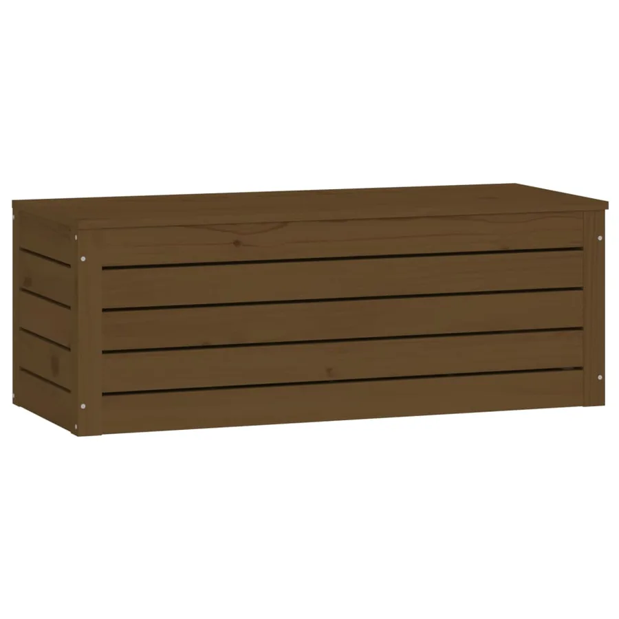 Boîte de rangement Marron miel 89x36,5x33 cm Bois massif pin - 4