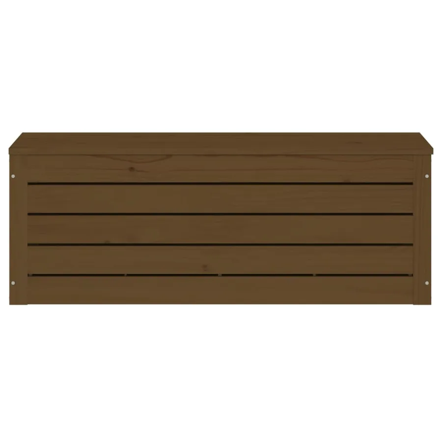 Boîte de rangement Marron miel 89x36,5x33 cm Bois massif pin - 5