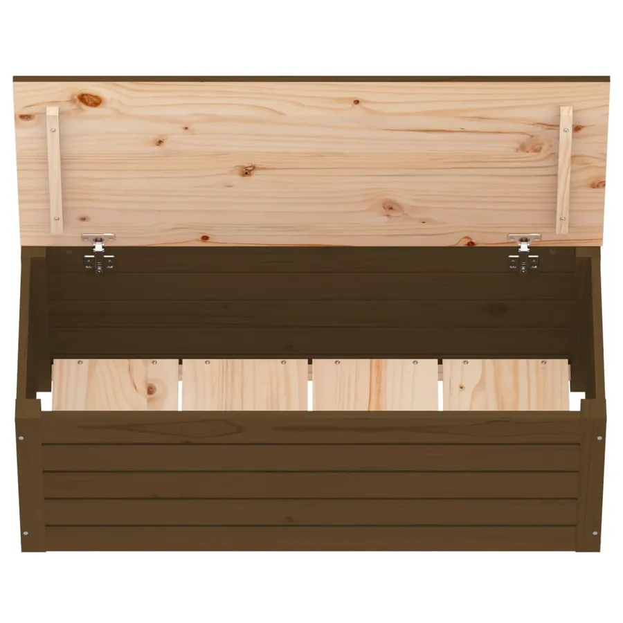 Boîte de rangement Marron miel 89x36,5x33 cm Bois massif pin - 7