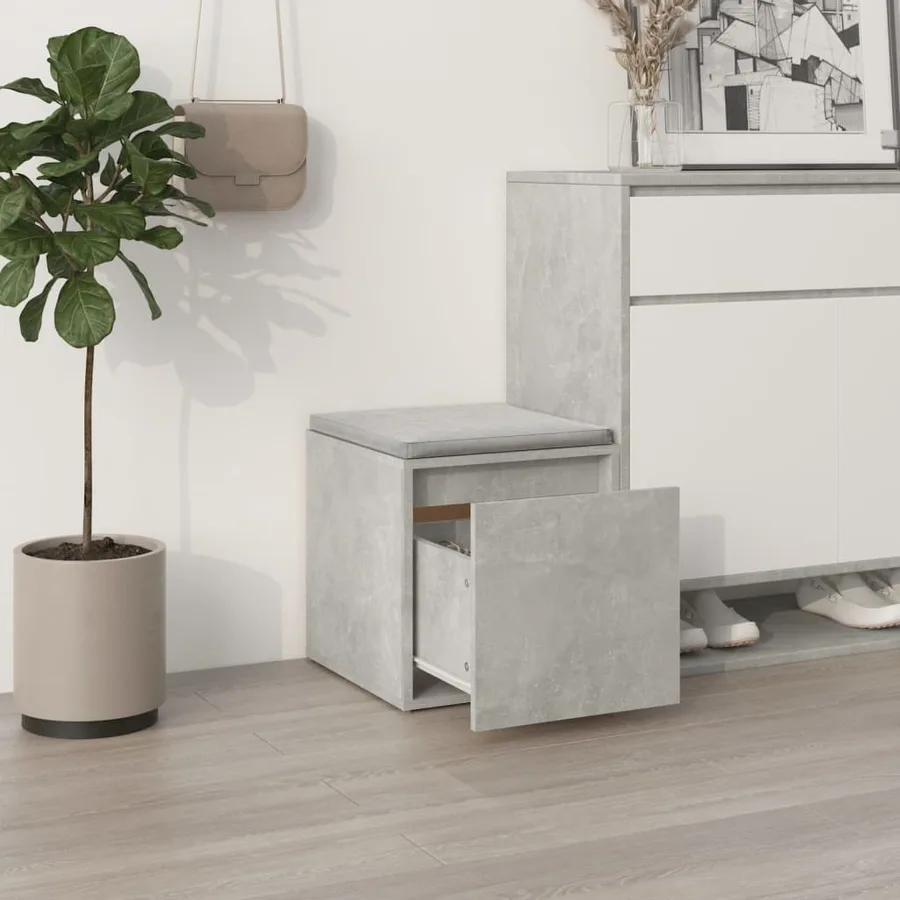 Tiroir boîte Gris béton 40,5x40x40 cm Bois d'ingénierie - 3