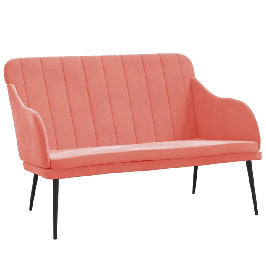 Banc Rose 110x76x80 cm Velours - 2