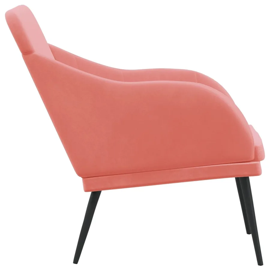 Banc Rose 110x76x80 cm Velours - 4