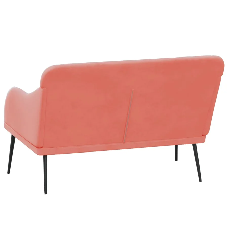 Banc Rose 110x76x80 cm Velours - 5