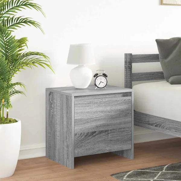 Table de chevet Sonoma gris 45x34x44,5 cm bois d'ingénierie
