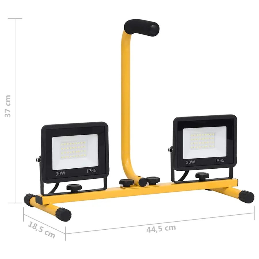 Projecteur à LED avec poignée 2x30 W Blanc chaud - 12