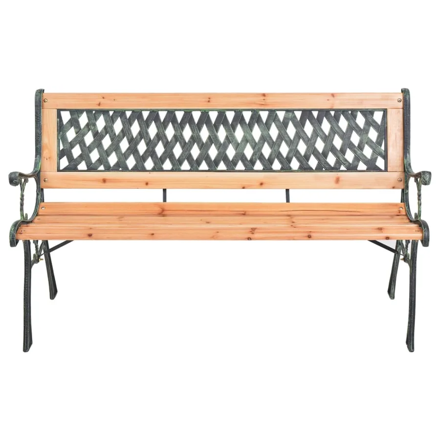 Banc de jardin 116 cm Fonte et bois massif de sapin - 2