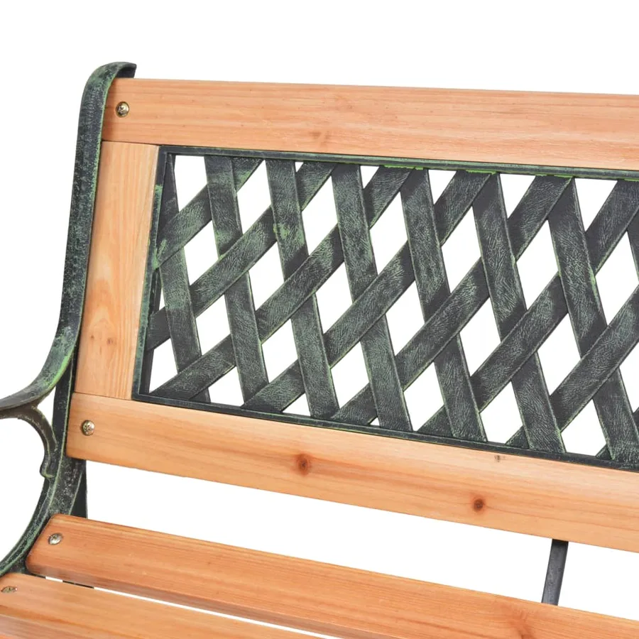 Banc de jardin 116 cm Fonte et bois massif de sapin - 5