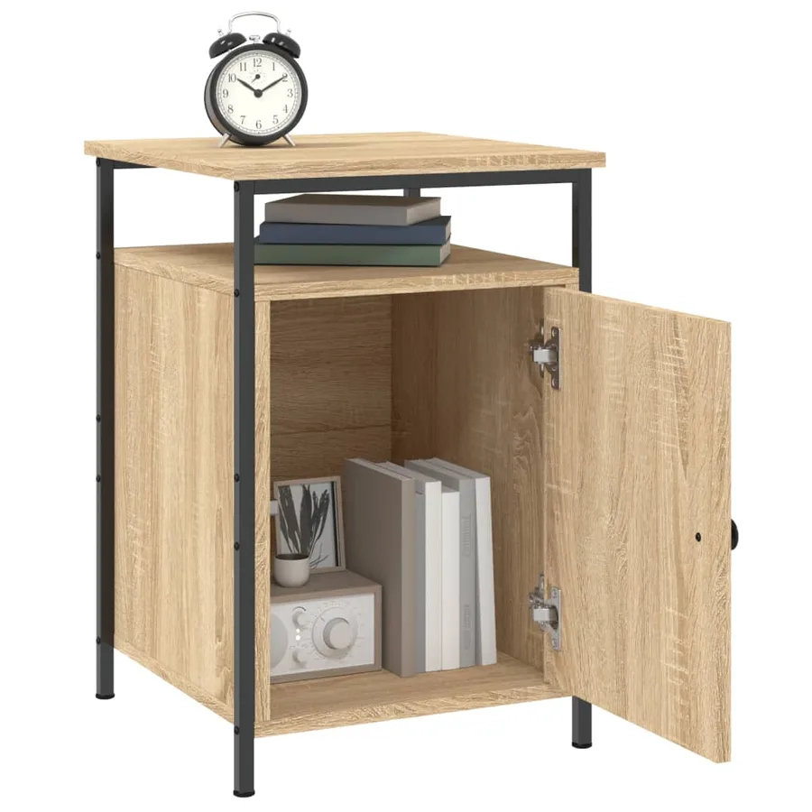 Table de chevet chêne sonoma 40x42x60 cm bois d'ingénierie - 4
