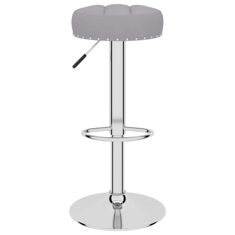 Tabourets de bar lot de 2 gris tissu - 3