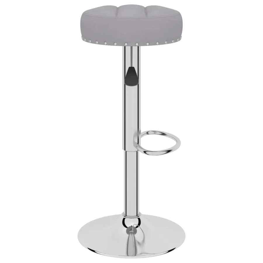 Tabourets de bar lot de 2 gris tissu - 4