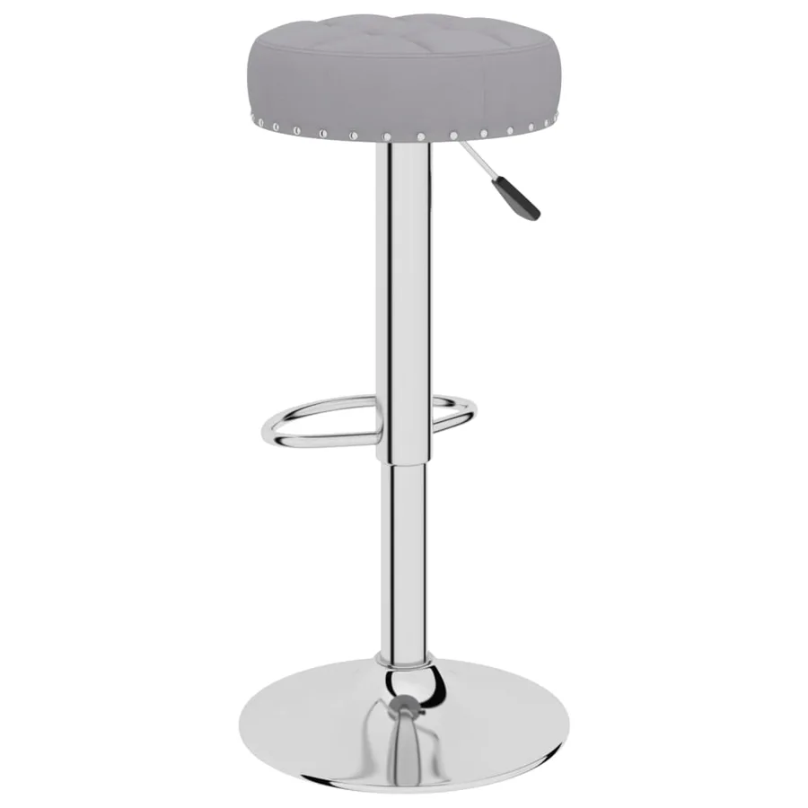 Tabourets de bar lot de 2 gris tissu - 5