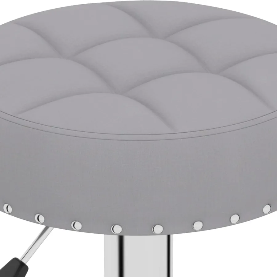 Tabourets de bar lot de 2 gris tissu - 7