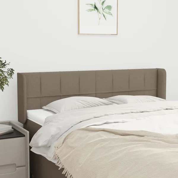 Tête de lit avec oreilles Taupe 147x16x78/88 cm Tissu