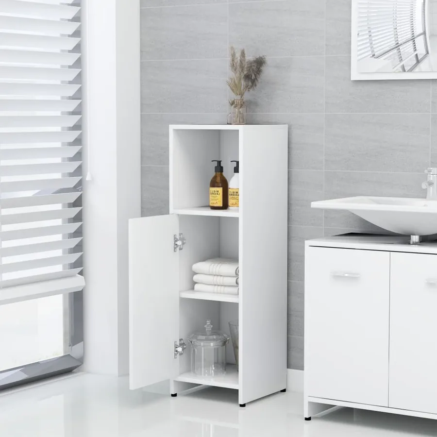 Ensemble de meubles de salle de bain 3pcs Blanc Bois ingénierie - 7