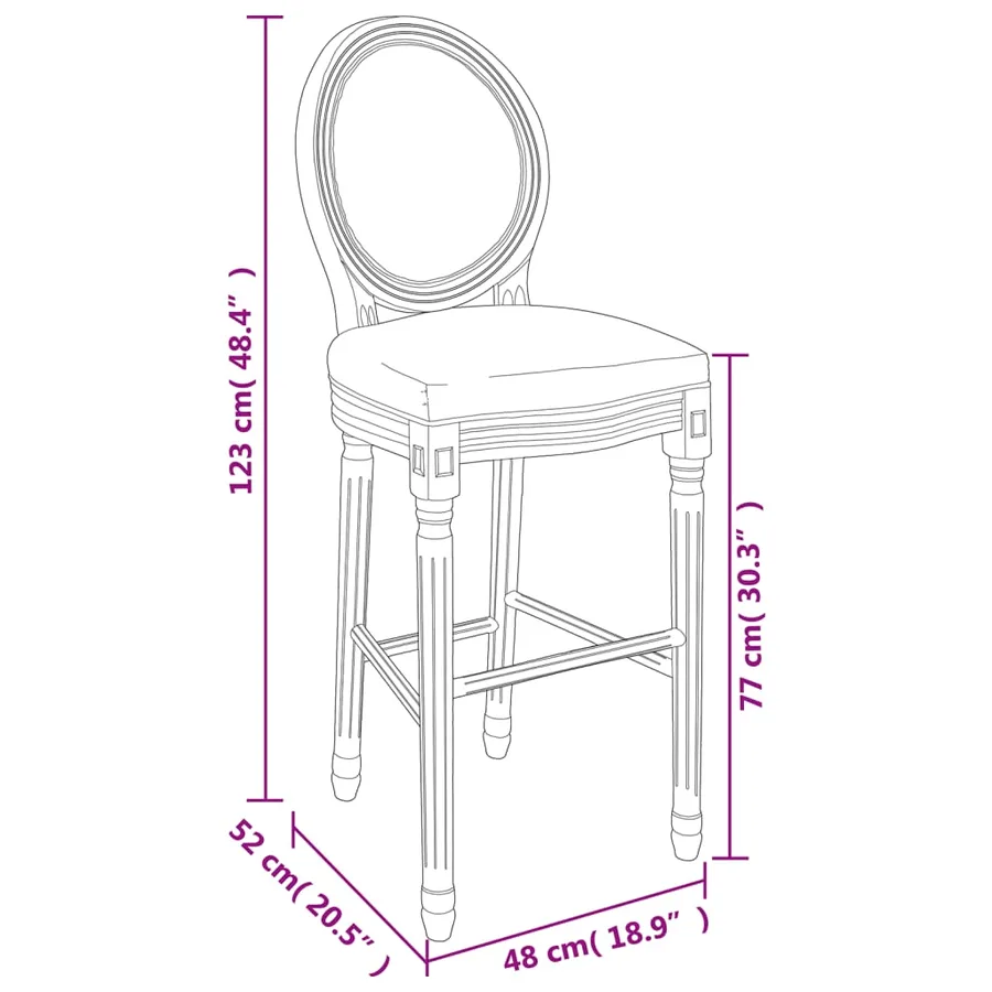 Tabourets de bar lot de 2 blanc lin - 10