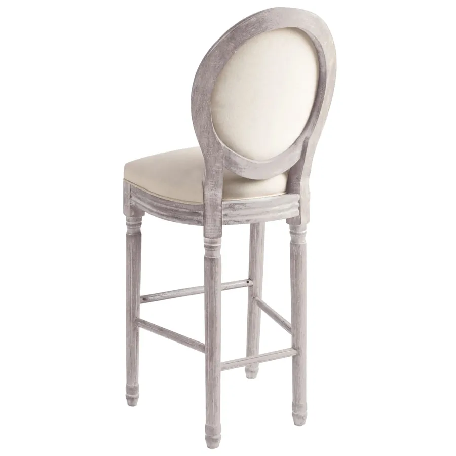 Tabourets de bar lot de 2 blanc lin - 6