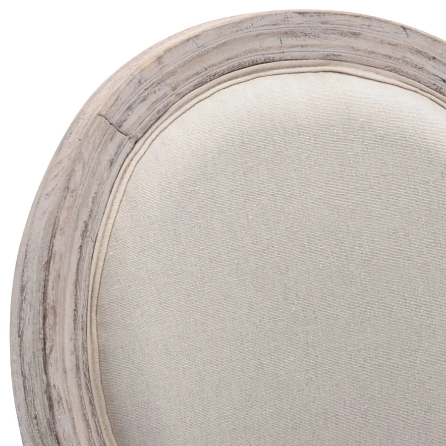 Tabourets de bar lot de 2 blanc lin - 8