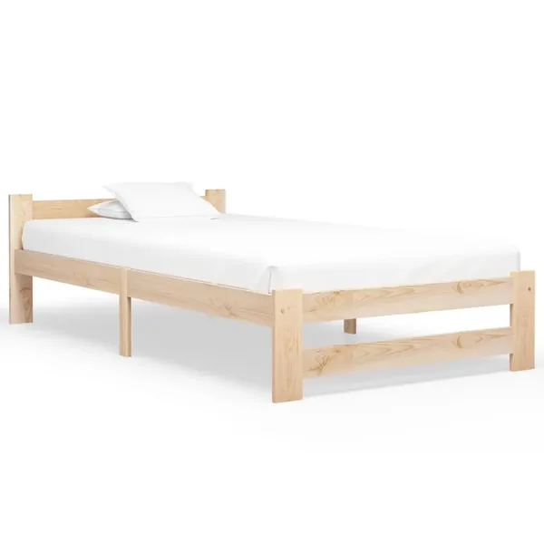 Cadre de lit sans matelas bois de pin massif 90x200 cm