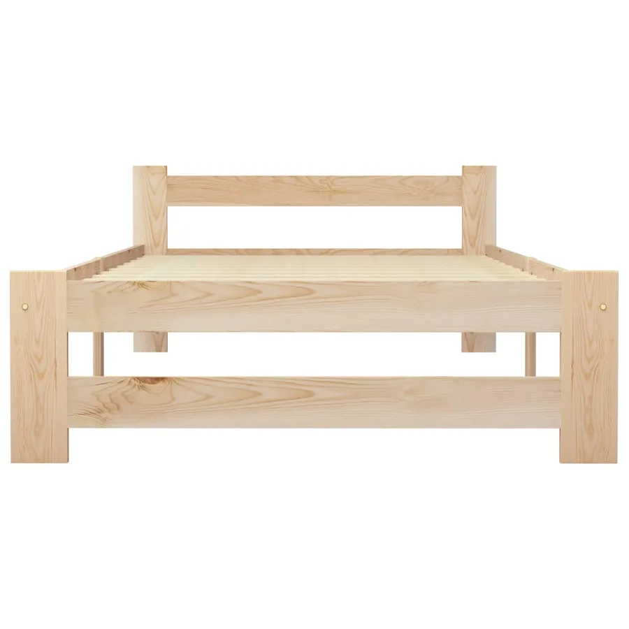 Cadre de lit sans matelas bois de pin massif 90x200 cm - 3