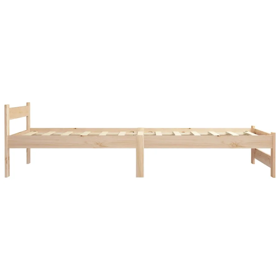 Cadre de lit sans matelas bois de pin massif 90x200 cm - 4