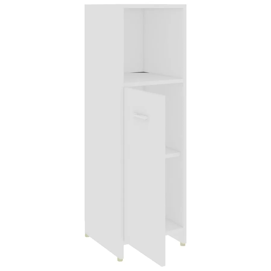 Ensemble de meubles salle de bain 4 pcs blanc bois d’ingénierie - 6