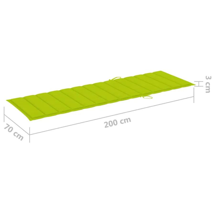 Chaise longue de jardin avec table et coussin Pin imprégné - 9