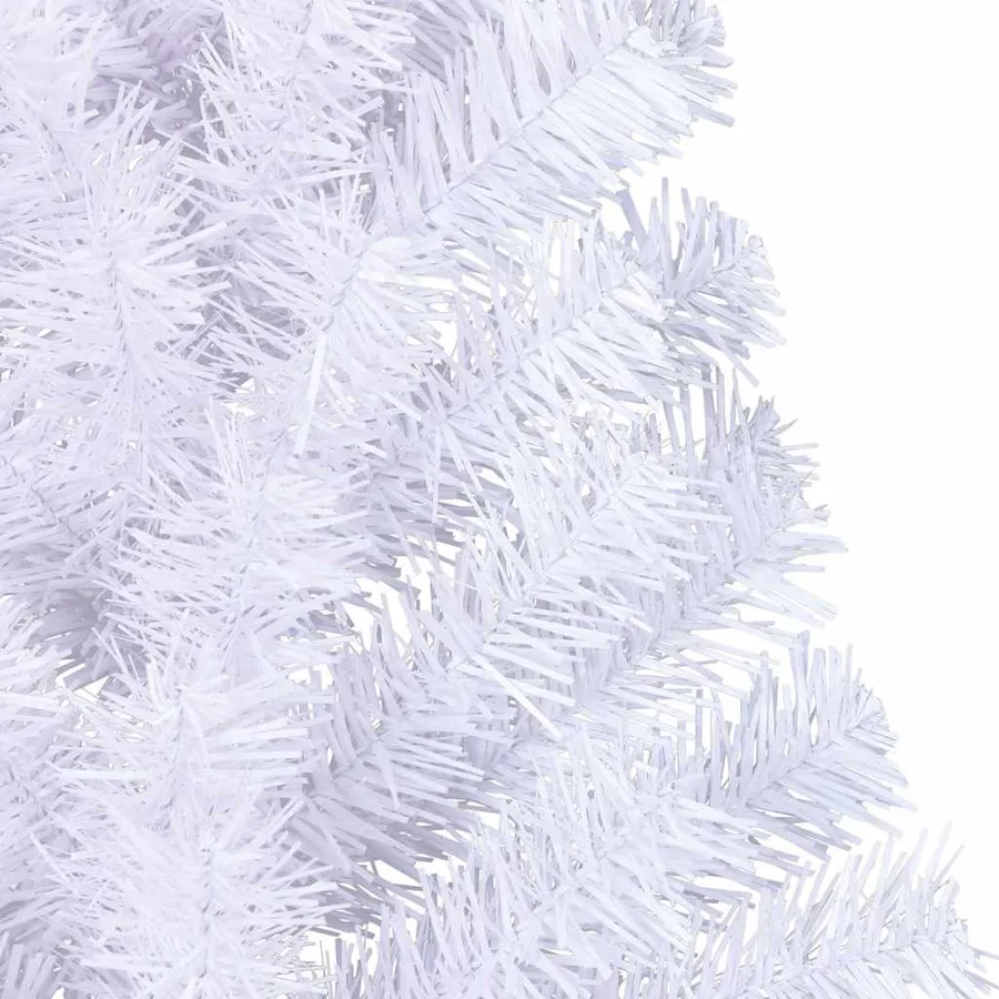Sapin de Noël artificiel moitié avec support blanc 150 cm PVC - 8