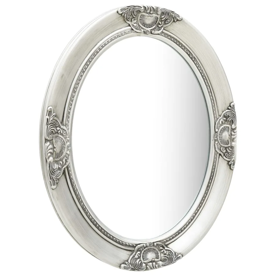 Miroir mural style baroque 50x60 cm Argenté - 2