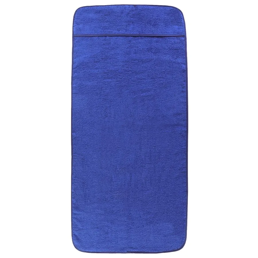 Serviettes de plage 2 pcs bleu royal 75x200 cm tissu 400 GSM - 3