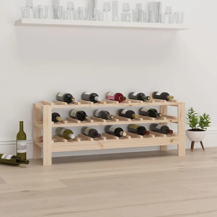 Casier à vin 109,5x30x42 cm Bois de pin massif