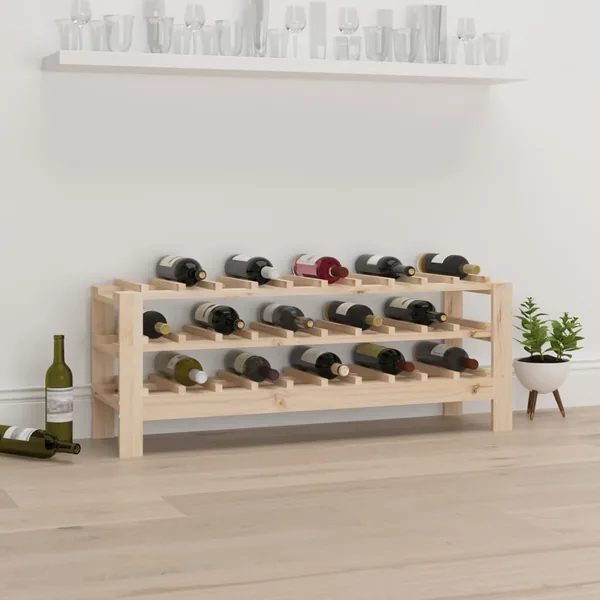 Casier à vin 109,5x30x42 cm Bois de pin massif