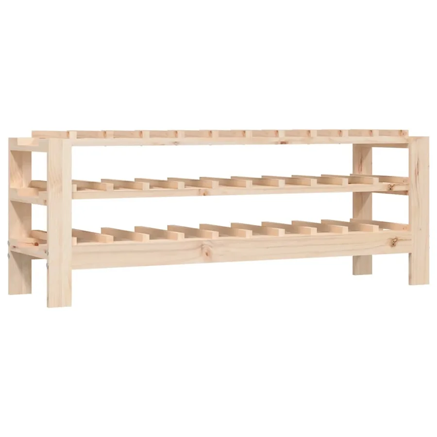 Casier à vin 109,5x30x42 cm Bois de pin massif - 2