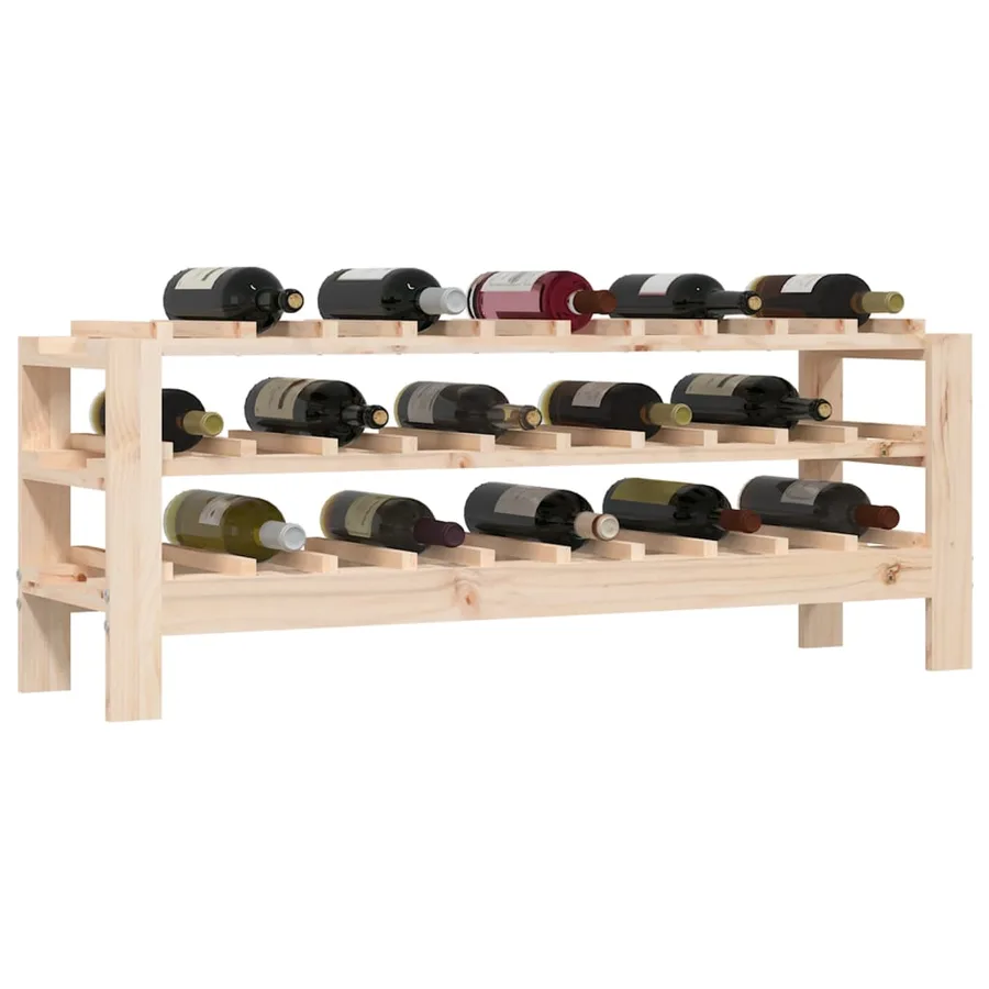 Casier à vin 109,5x30x42 cm Bois de pin massif - 4
