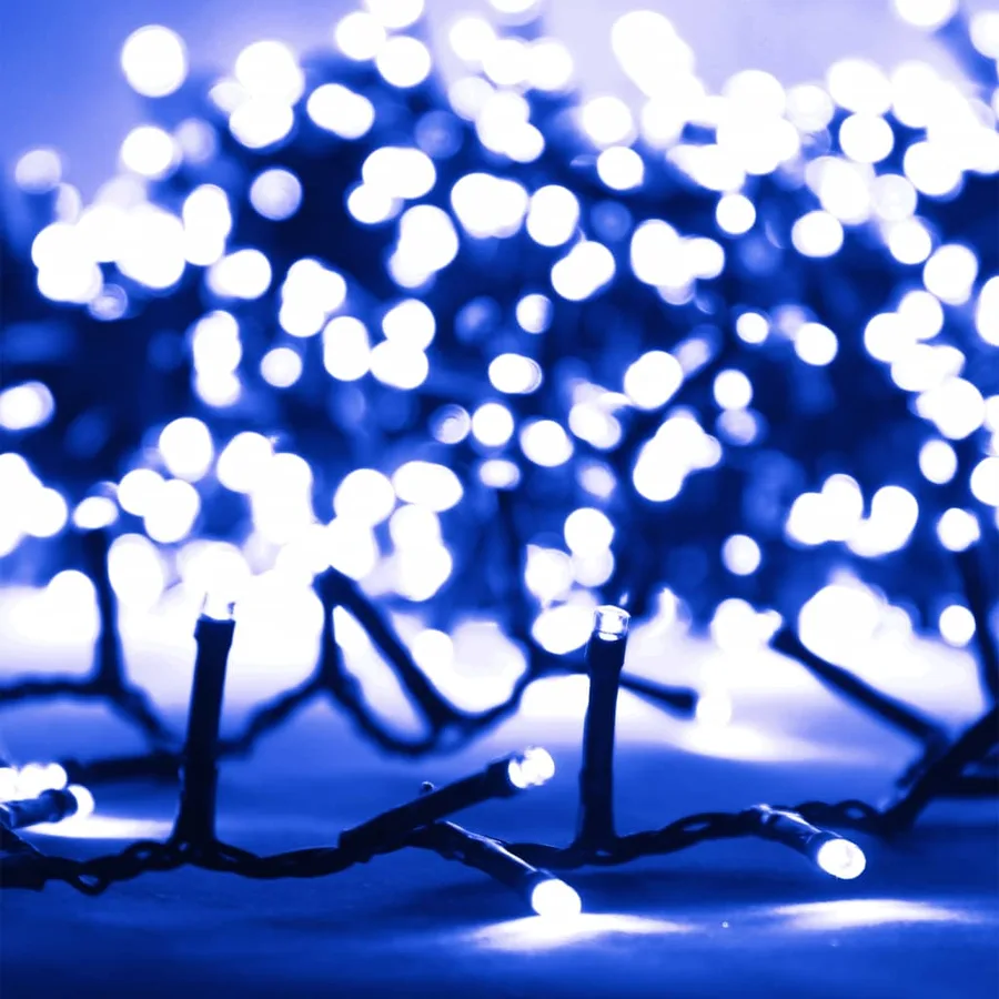 Guirlande à LED compacte avec 400 LED Bleues 13 m PVC - 4