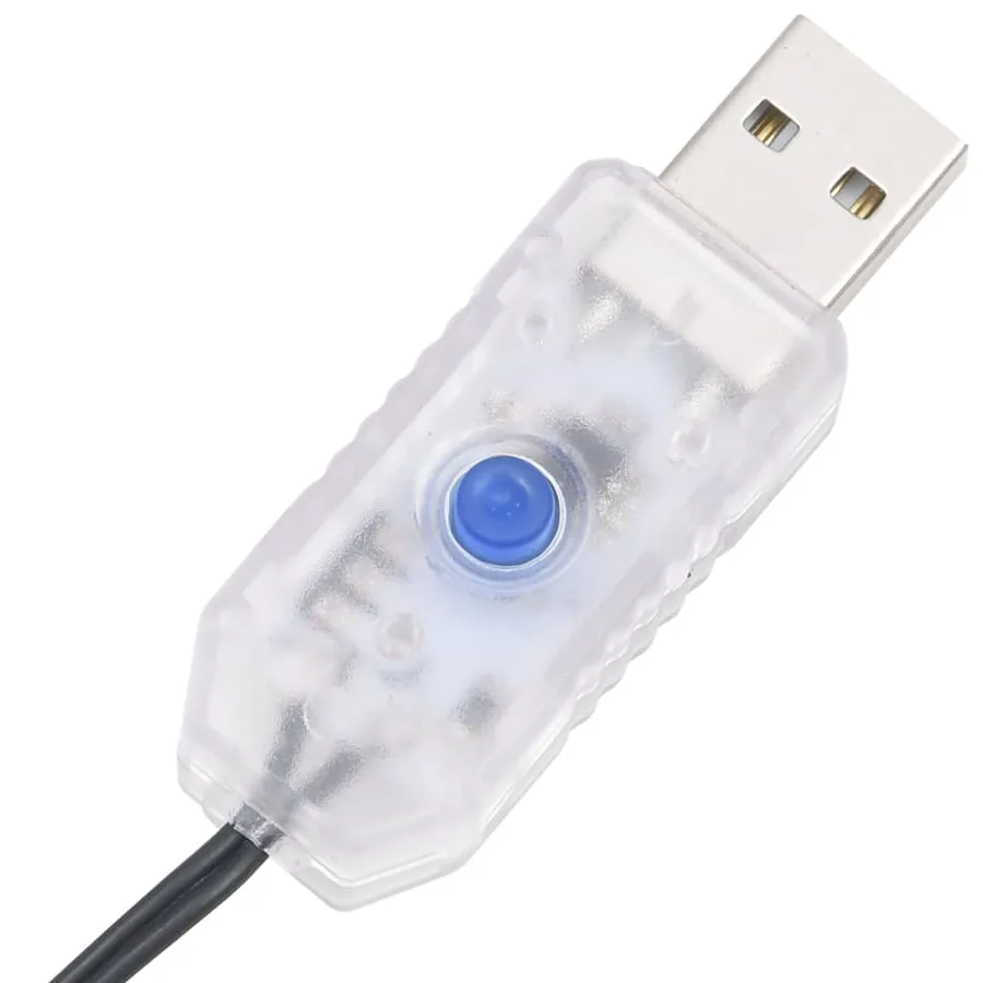 Guirlande à LED compacte avec 400 LED Bleues 13 m PVC - 7