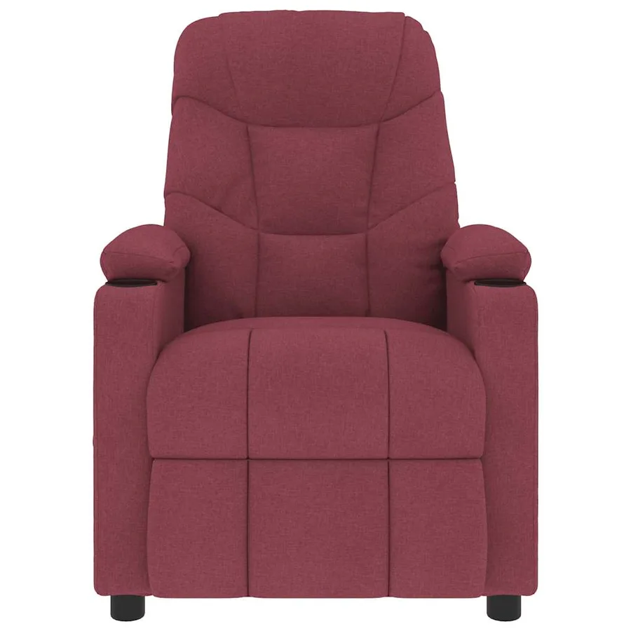 Fauteuil de massage Rouge bordeaux Tissu - 3
