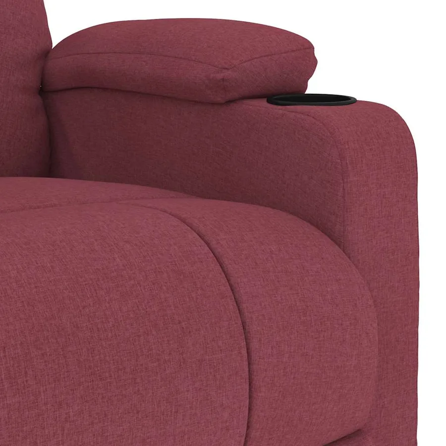 Fauteuil de massage Rouge bordeaux Tissu - 6