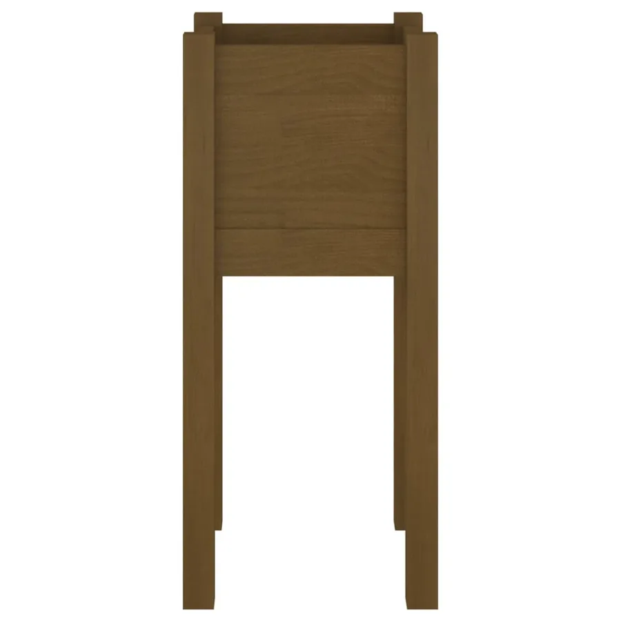 Jardinière d'extérieur Marron miel 31x31x70 cm Bois de pin - 4