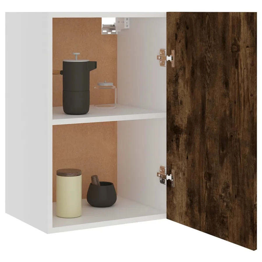 Armoire suspendue "Lyon" Chêne fumé 39,5 x 31 x 60 cm Bois d'ingénierie - 4