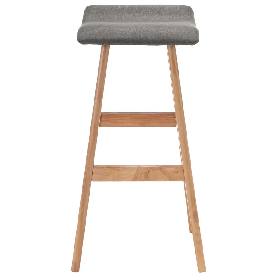 Tabourets de bar lot de 2 gris foncé tissu - 4