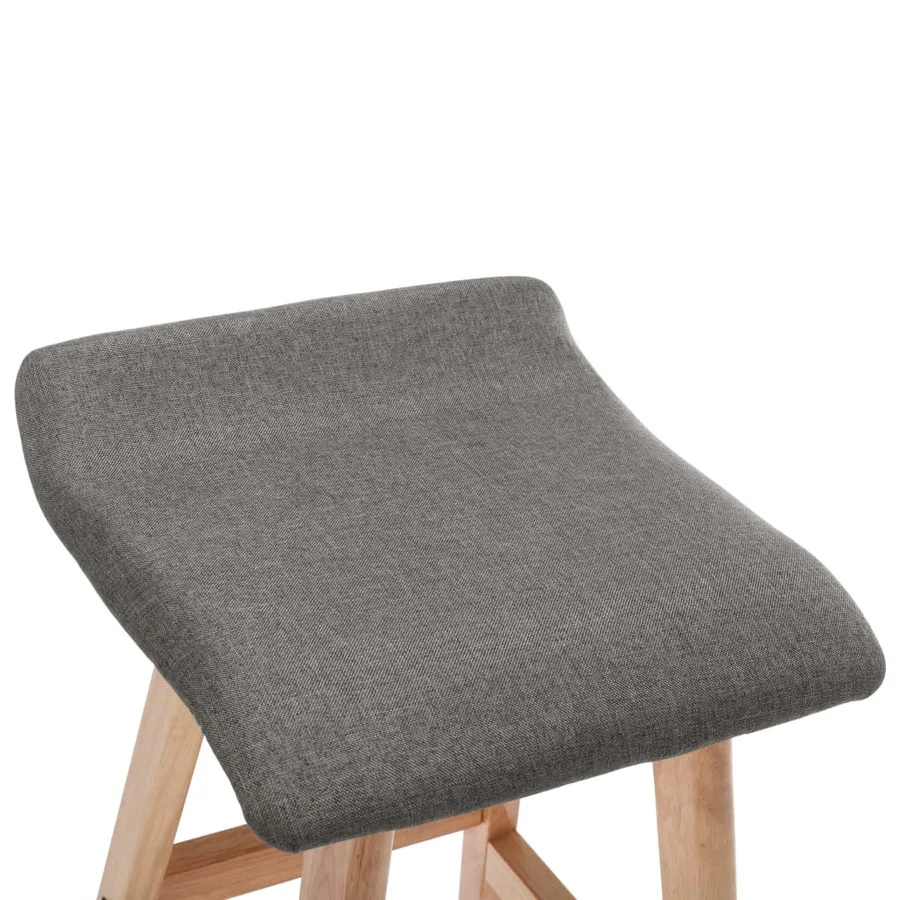 Tabourets de bar lot de 2 gris foncé tissu - 7