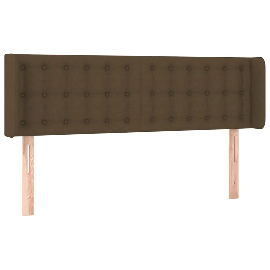 Tête de lit à LED Marron foncé 147x16x78/88 cm Tissu - 3