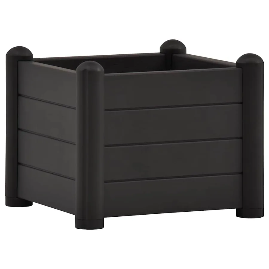 Lit surélevé de jardin PP Anthracite 43x43x35 cm - 2
