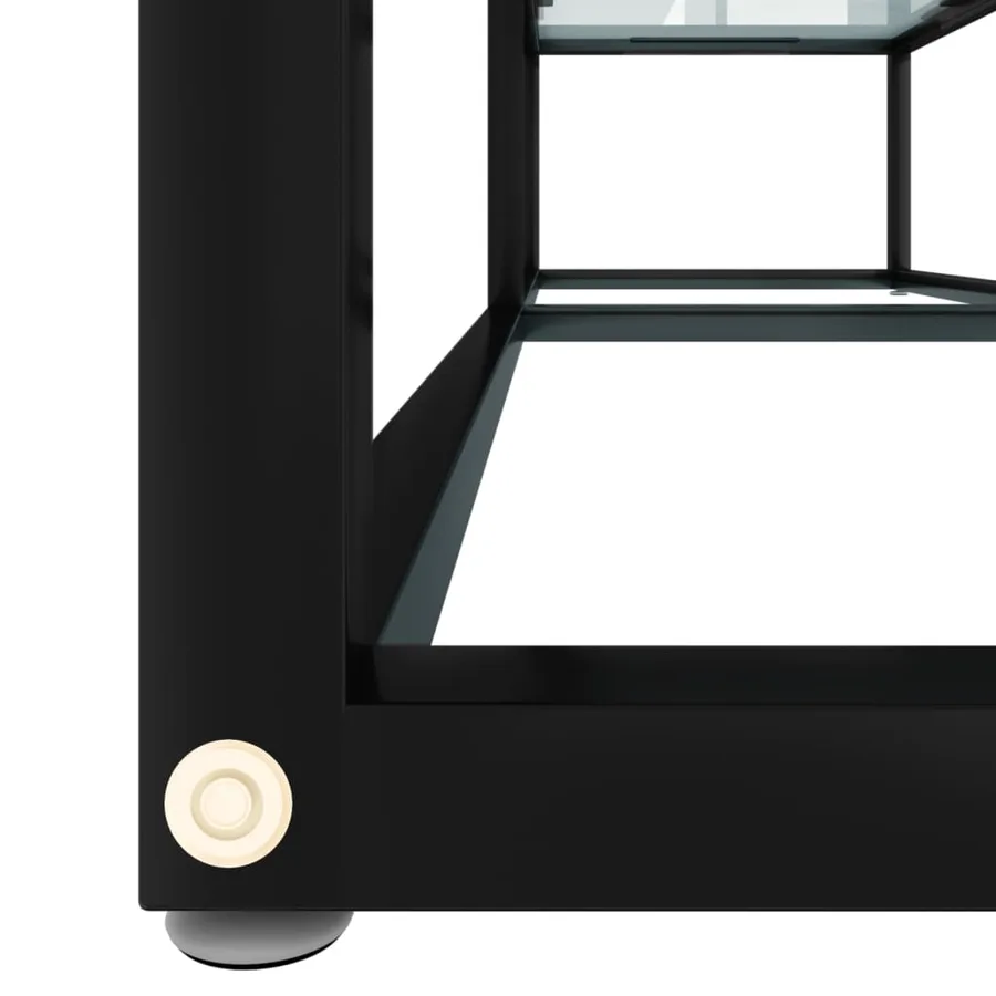 Meuble TV marbre blanc 140x40x40,5 cm verre trempé - 6