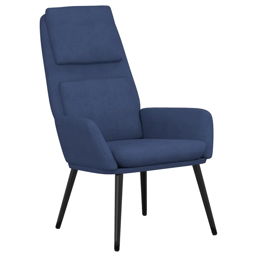 Chaise de relaxation Bleu Tissu - 2
